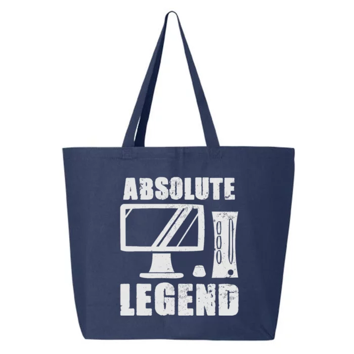 Absolute Legend Funny Video Game Player Quote PC Gaming Rig 25L Jumbo Tote