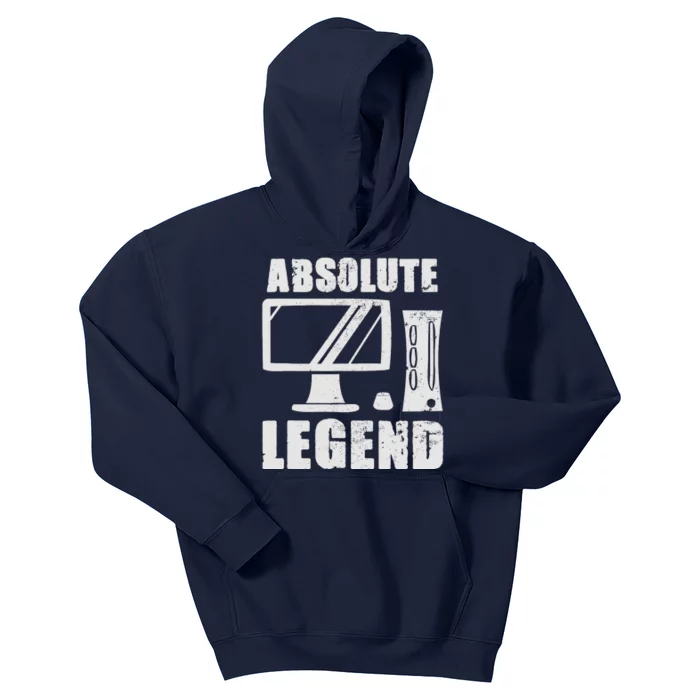 Absolute Legend Funny Video Game Player Quote PC Gaming Rig Kids Hoodie