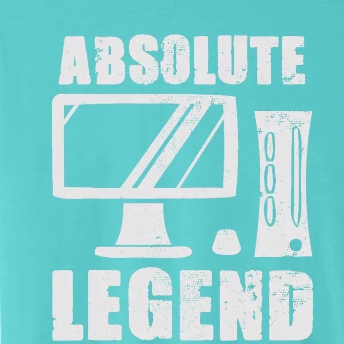 Absolute Legend Funny Video Game Player Quote PC Gaming Rig ChromaSoft Performance T-Shirt