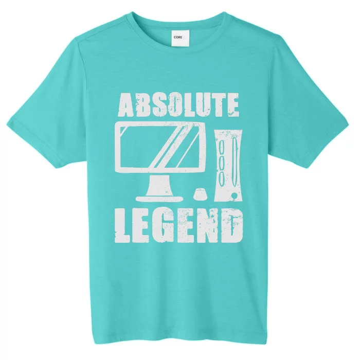 Absolute Legend Funny Video Game Player Quote PC Gaming Rig ChromaSoft Performance T-Shirt