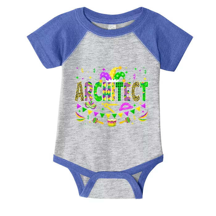 Architect Lover Funny Mardi Gras Carnival Party Great Gift Infant Baby Jersey Bodysuit