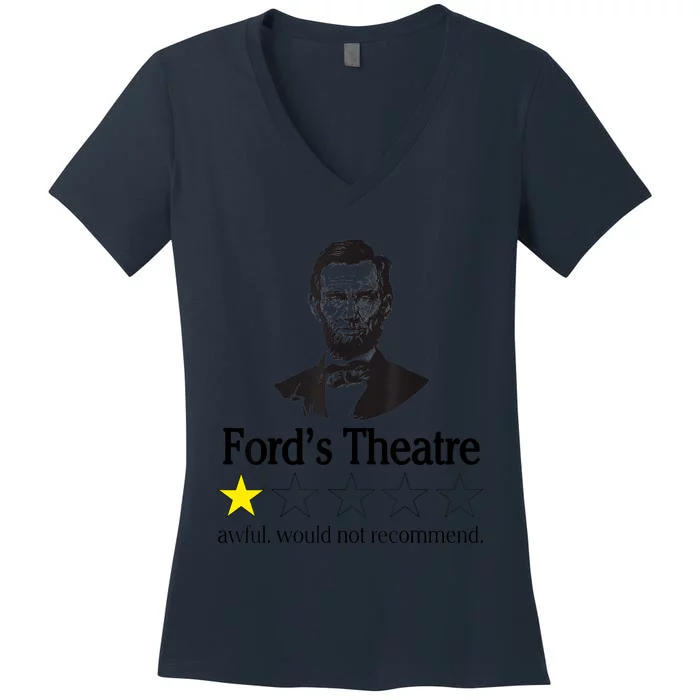 Abraham Lincoln Ford's Theatre Awful Would Not Recommend Women's V-Neck T-Shirt