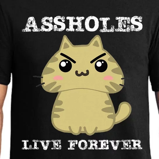 Assholes Live Forever Funny Jerk Husband Pajama Set