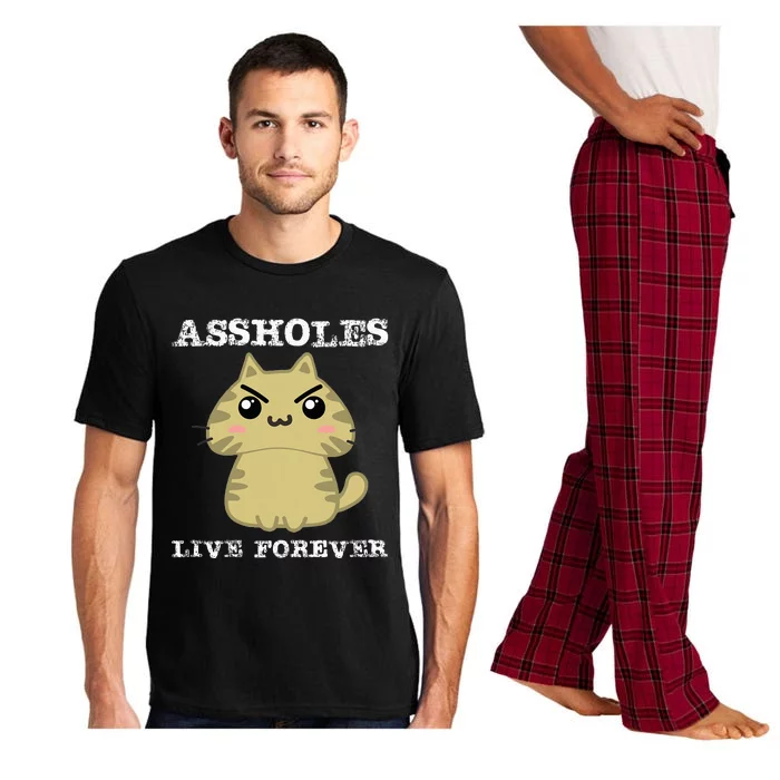 Assholes Live Forever Funny Jerk Husband Pajama Set