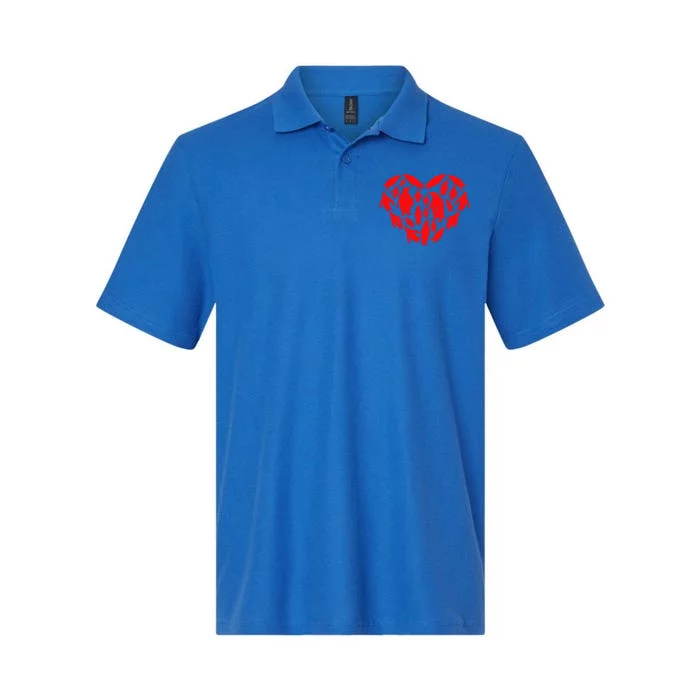 Animals Lover Funny Penguin Heart Valentine's Day Great Gift Softstyle Adult Sport Polo