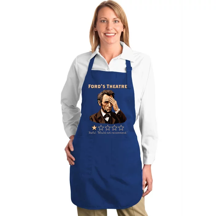 Abraham Lincoln Ford's Theatre Rating Funny Full-Length Apron With Pocket