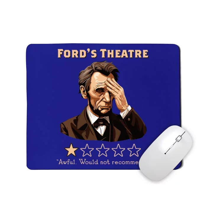 Abraham Lincoln Ford's Theatre Rating Funny Mousepad