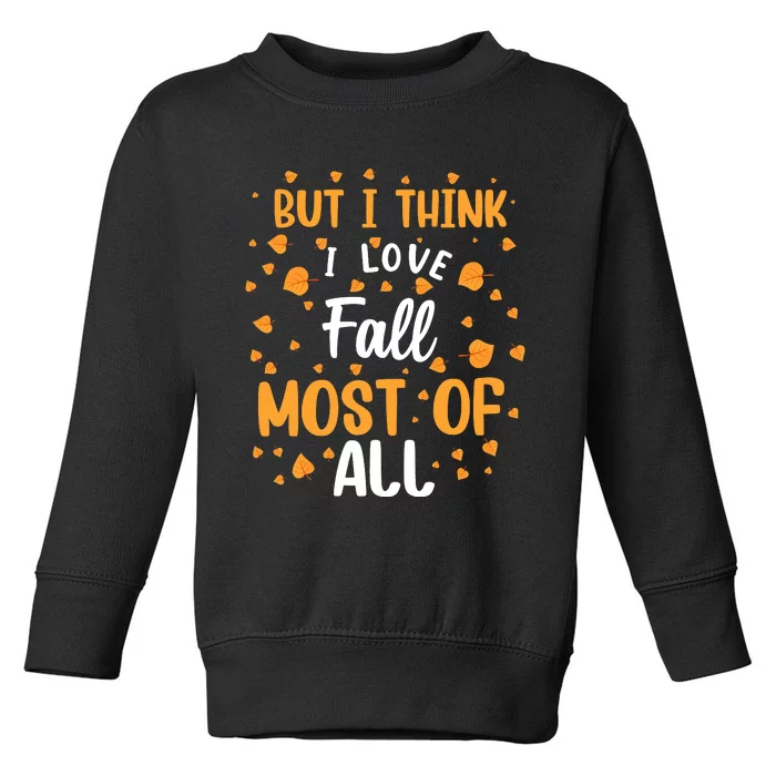 Autumn Love Fall Season Graphic Toddler Sweatshirt