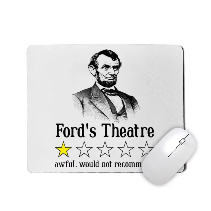 Abraham Lincoln Ford's Theatre Rating Mousepad