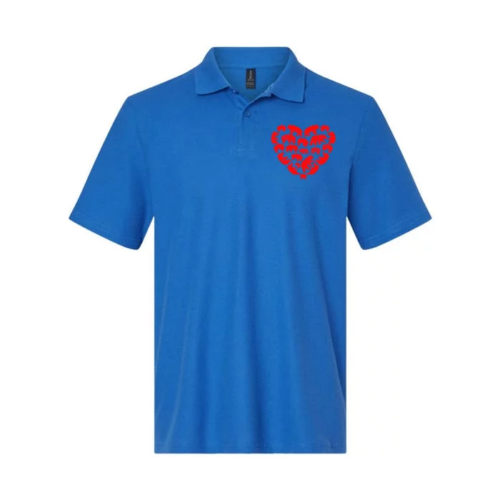 Animals Lover Funny Panda Bear Heart Valentine's Day Gift Softstyle Adult Sport Polo