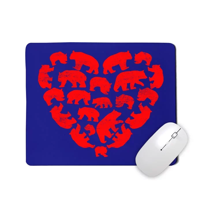 Animals Lover Funny Panda Bear Heart Valentine's Day Gift Mousepad