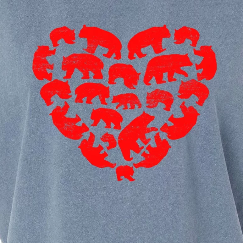 Animals Lover Funny Panda Bear Heart Valentine's Day Gift Garment-Dyed Women's Muscle Tee