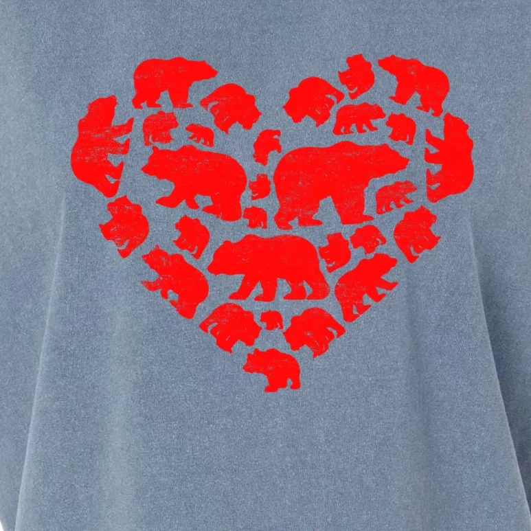 Animals Lover Funny Polar Bear Heart Valentine's Day Gift Garment-Dyed Women's Muscle Tee