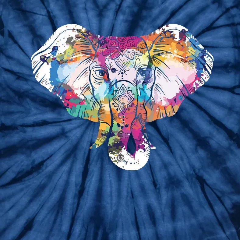 Animal Lover Gift Africa Safari Zoo Keeper Elephant Tie-Dye T-Shirt