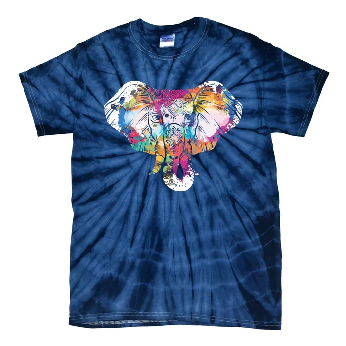 Animal Lover Gift Africa Safari Zoo Keeper Elephant Tie-Dye T-Shirt