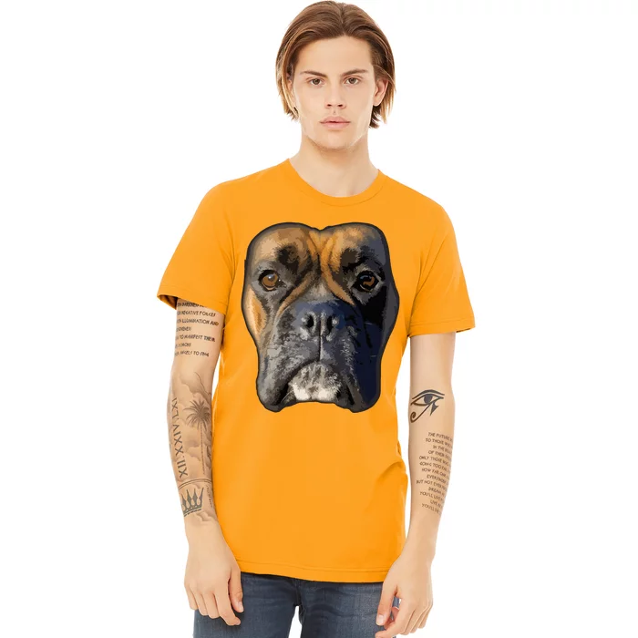 Animal Lover Gift Boxer Face Funny Dog Lovers Premium T-Shirt