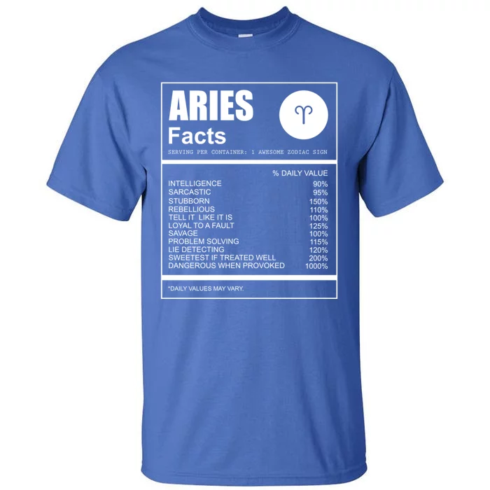 Astrology Lover Gift Aries Zodiac Sign Aries Gift Tall T-Shirt