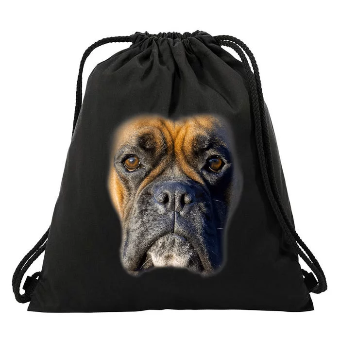 Animal Lover Gift Boxer Face Funny Dog Lovers Tshirt Drawstring Bag