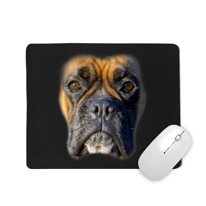 Animal Lover Gift Boxer Face Funny Dog Lovers Tshirt Mousepad