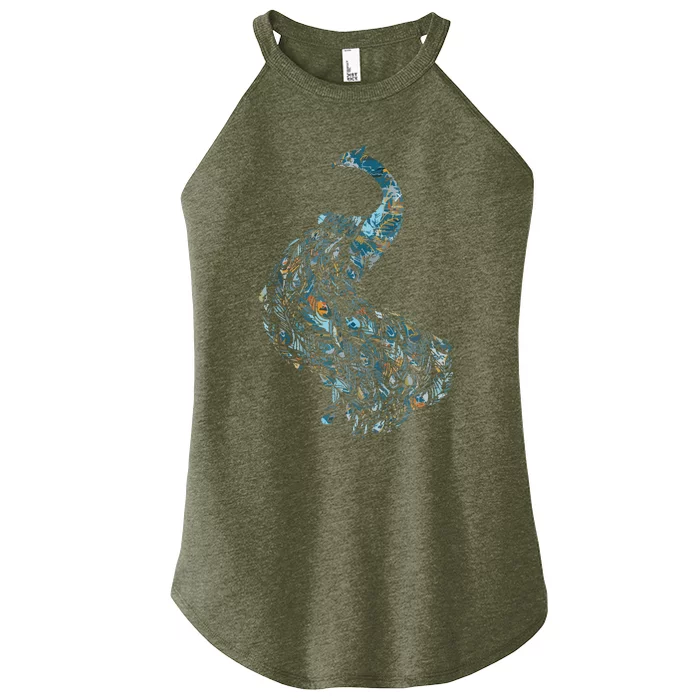 Animal Lover Gift Idea Zoo Keeper Proud Peacock Women’s Perfect Tri Rocker Tank