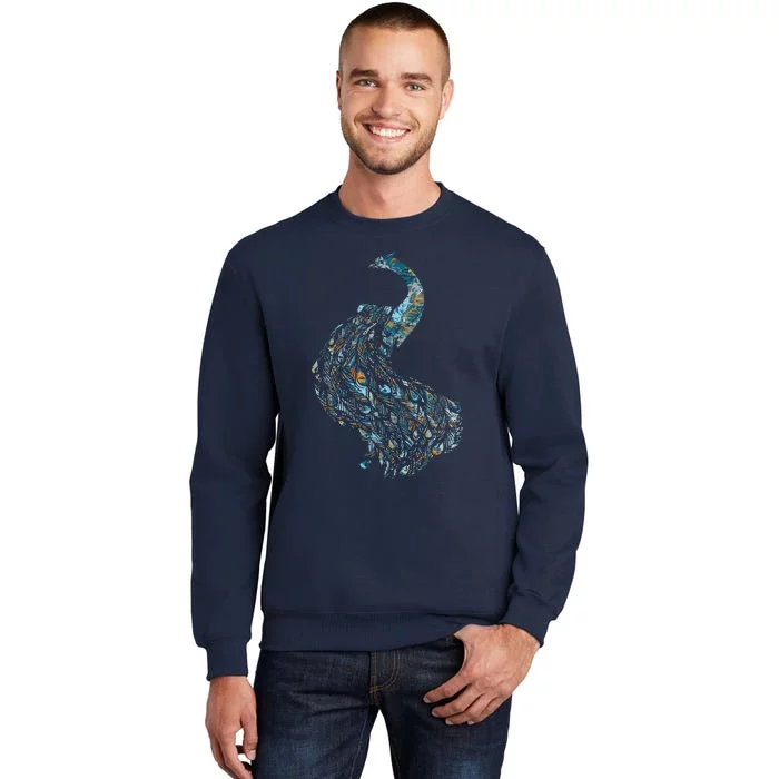 Animal Lover Gift Idea Zoo Keeper Proud Peacock Tall Sweatshirt