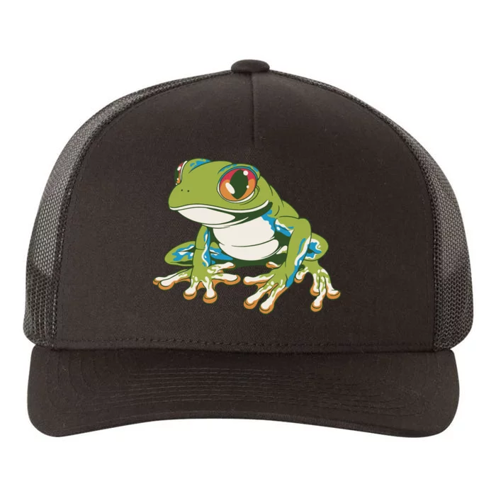 Animal Lover Green Frog Yupoong Adult 5-Panel Trucker Hat