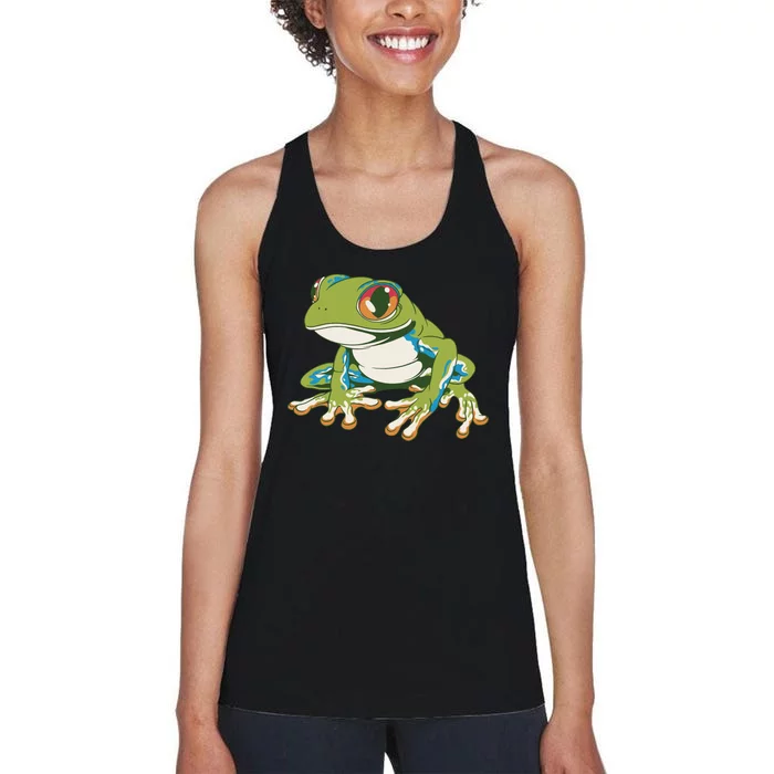 Animal Lover Green Frog Women's Racerback Tank