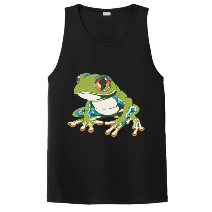 Animal Lover Green Frog Performance Tank