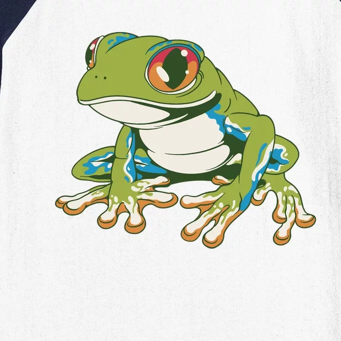 Animal Lover Green Frog Baseball Sleeve Shirt