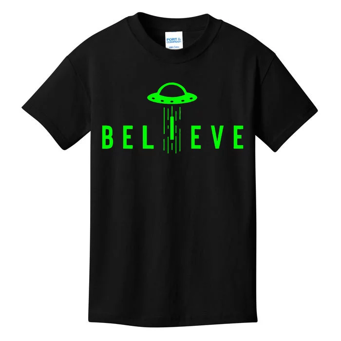 Alien Lover Gifts Ufo Abduction Believe Kids T-Shirt