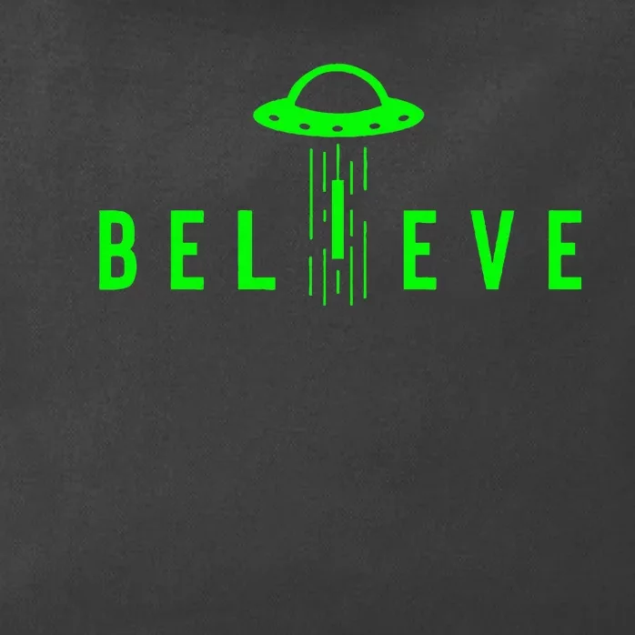 Alien Lover Gifts Ufo Abduction Believe Zip Tote Bag