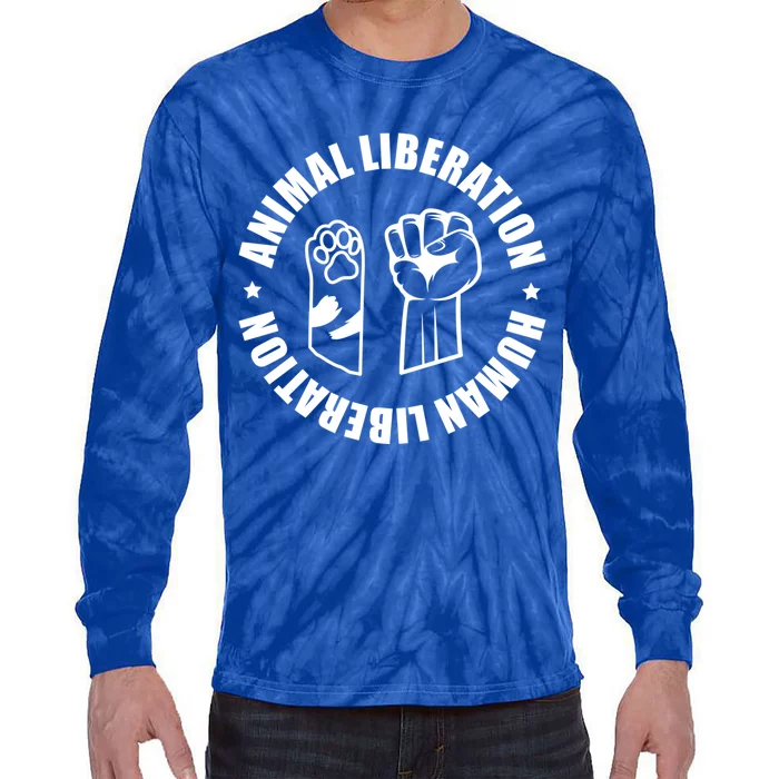 Animal Liberation Gift Animal Rights Activists Climate Gift Tie-Dye Long Sleeve Shirt