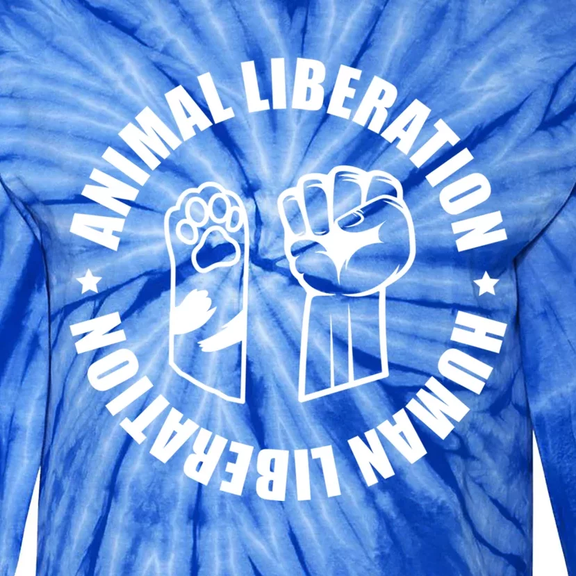 Animal Liberation Gift Animal Rights Activists Climate Gift Tie-Dye Long Sleeve Shirt