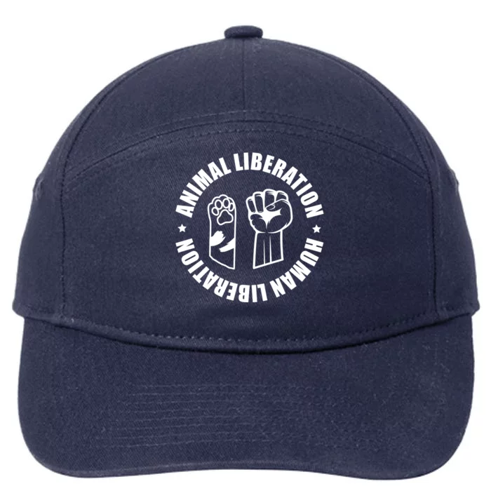 Animal Liberation Gift Animal Rights Activists Climate Gift 7-Panel Snapback Hat