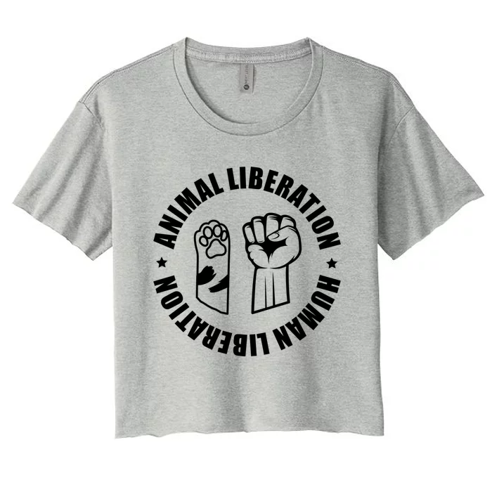 Animal Liberation Gift Animal Rights Activists Climate Gift Women's Crop Top Tee