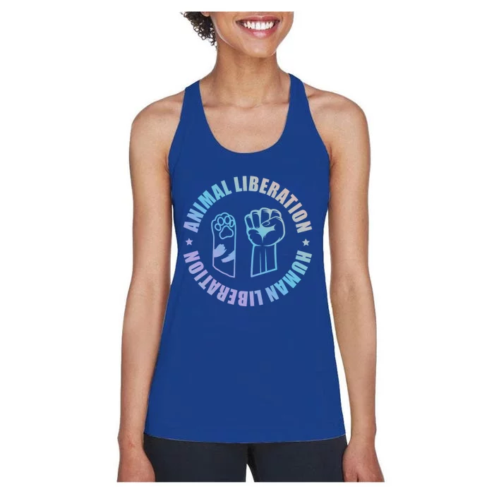 Animal Liberation Gift Animal Rights Activists Climate Gift Women's Racerback Tank