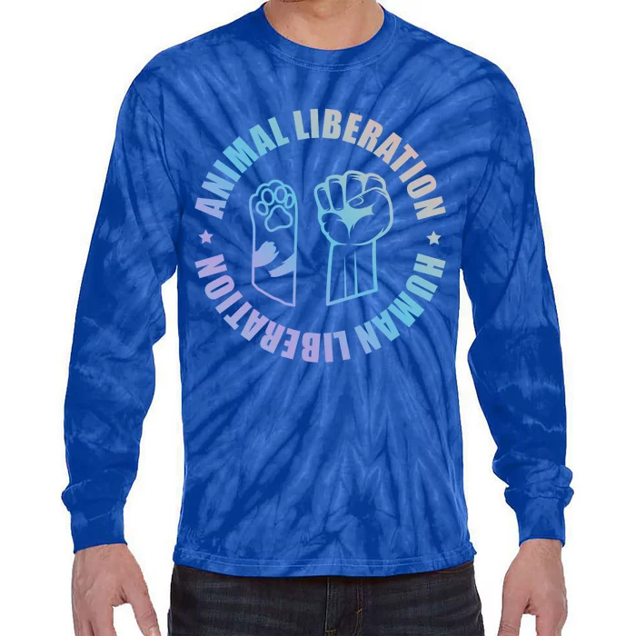 Animal Liberation Gift Animal Rights Activists Climate Gift Tie-Dye Long Sleeve Shirt