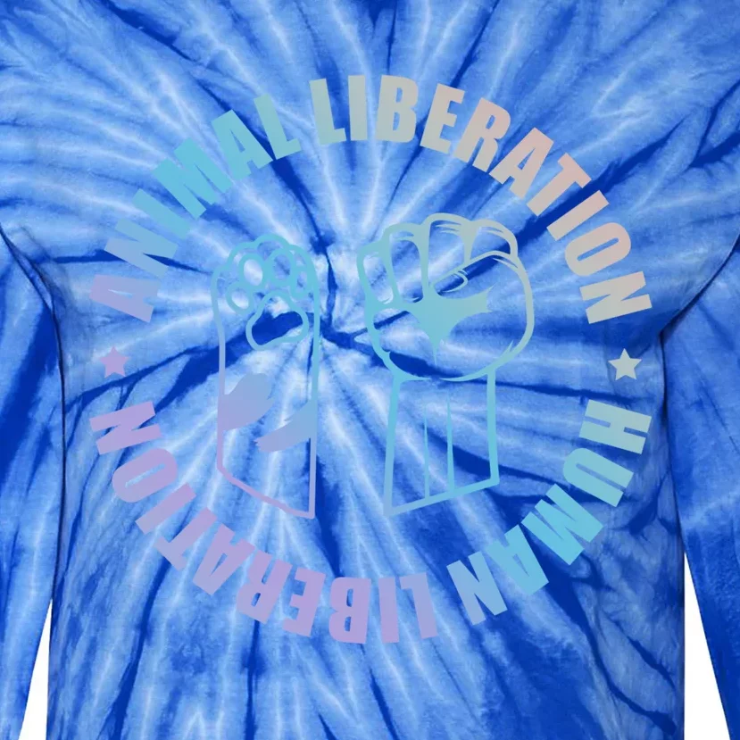 Animal Liberation Gift Animal Rights Activists Climate Gift Tie-Dye Long Sleeve Shirt