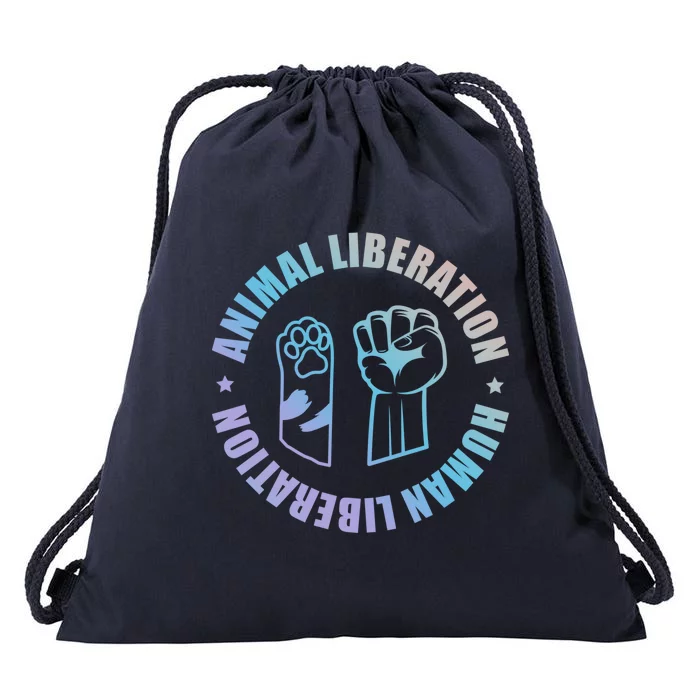 Animal Liberation Gift Animal Rights Activists Climate Gift Drawstring Bag