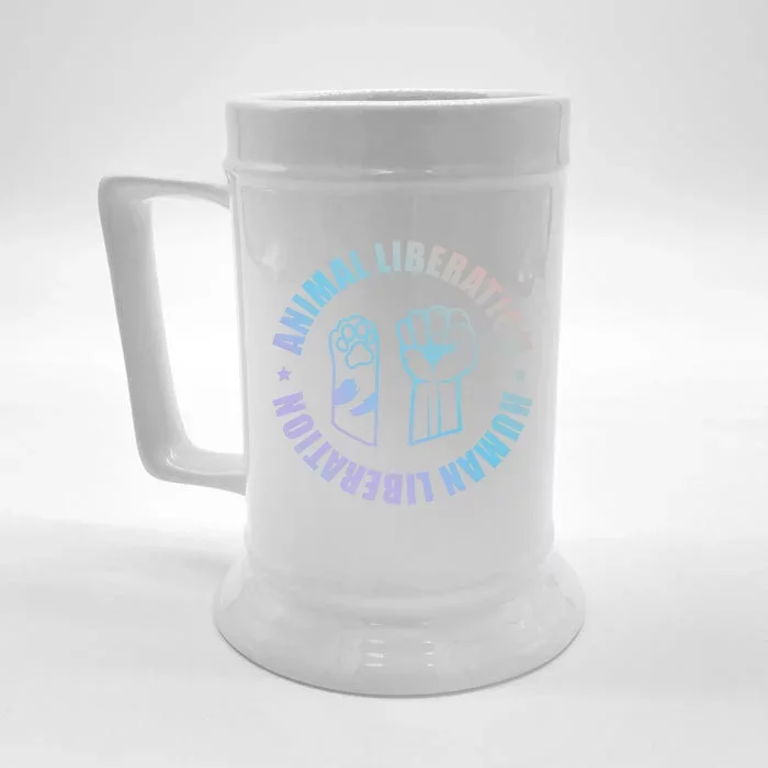 Animal Liberation Gift Animal Rights Activists Climate Gift Front & Back Beer Stein