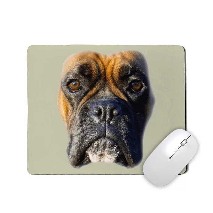 Animal Lover Gift Boxer Face Funny Dog Lovers Mousepad