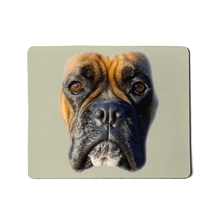 Animal Lover Gift Boxer Face Funny Dog Lovers Mousepad