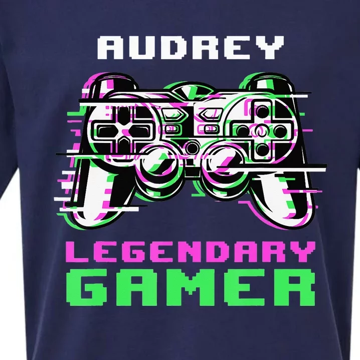 Audrey Legendary Gamer Personalized Sueded Cloud Jersey T-Shirt