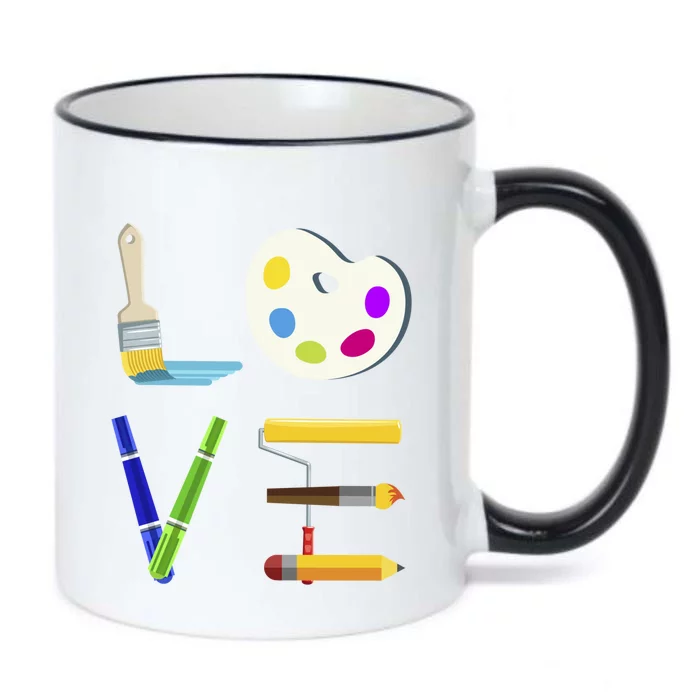 Art Love Gift Artist Gift Paint Gift Black Color Changing Mug