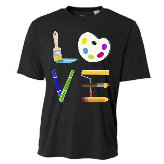 Art Love Gift Artist Gift Paint Gift Cooling Performance Crew T-Shirt