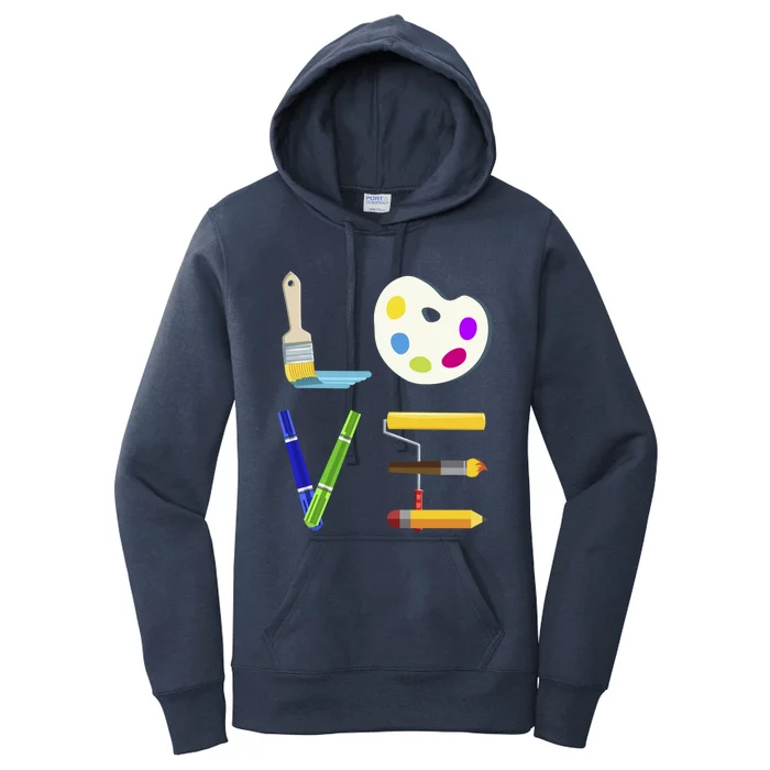 Art Love Gift Artist Gift Paint Gift Women's Pullover Hoodie