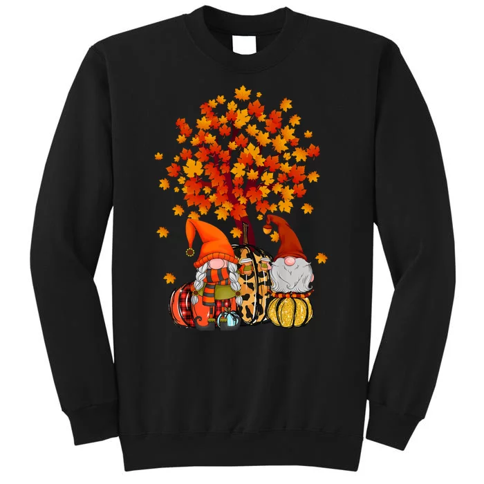 Autumn Leaves Gnomes Fall Season Pumpkin Tall Sweatshirt