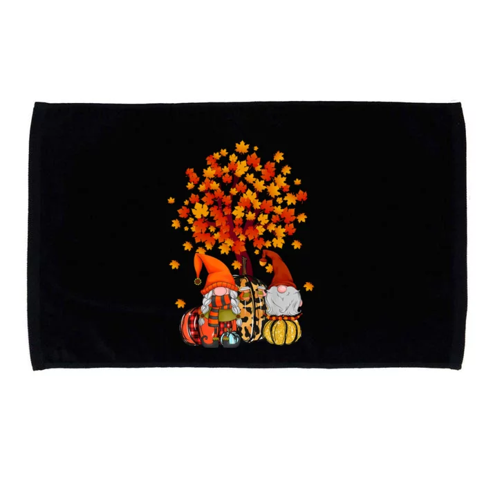 Autumn Leaves Gnomes Fall Season Pumpkin Microfiber Hand Towel