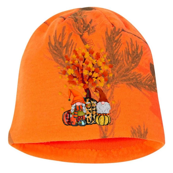 Autumn Leaves Gnomes Fall Season Pumpkin Kati - Camo Knit Beanie