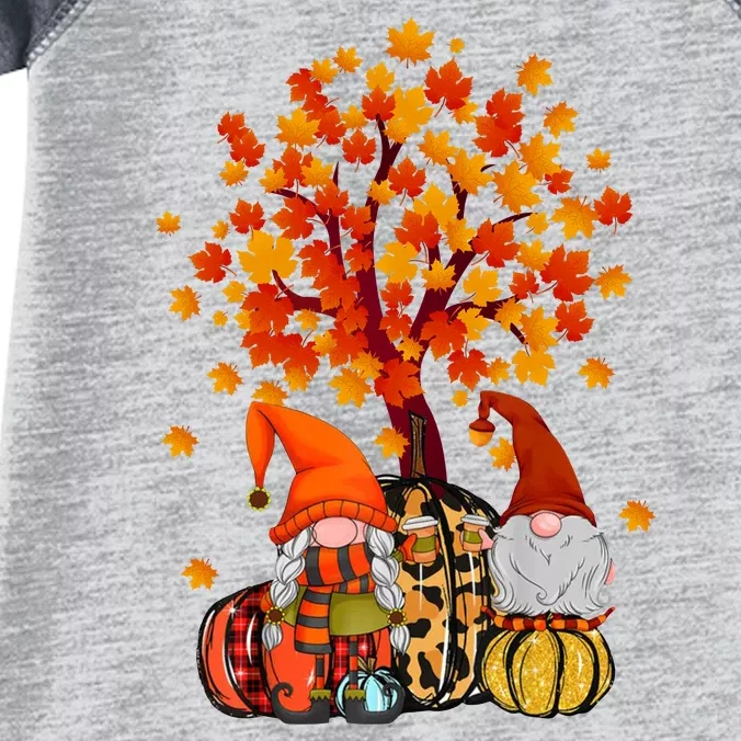 Autumn Leaves Gnomes Fall Season Pumpkin Infant Baby Jersey Bodysuit